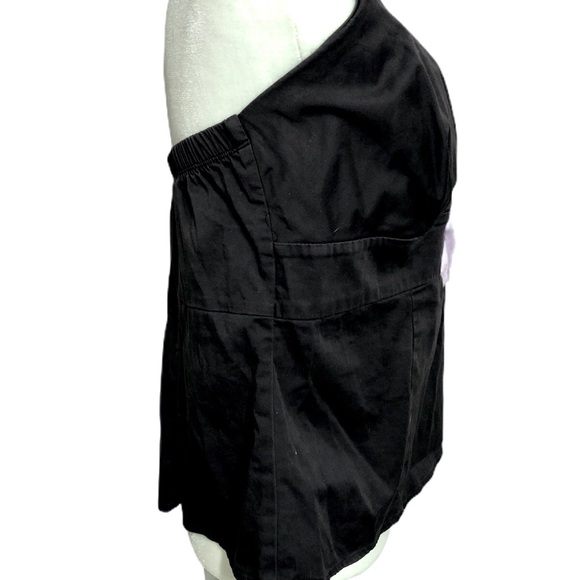 Torrid Gray Strapless Top Floral Accent Plus Sz 1 - Picture 4 of 8